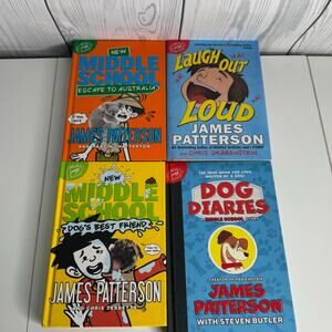 Lot of 4 James Patterson Middle School Books Middle School/Dog Diary/Laugh Out